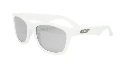 Aces Navigator--Aces Wicked White Navigator with Mirrored Lenses