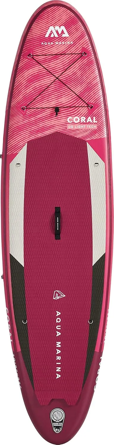 Aqua Marina Coral, Inflatable Stand Up Paddle Board (iSUP) Package, 310 cm Length, Pink