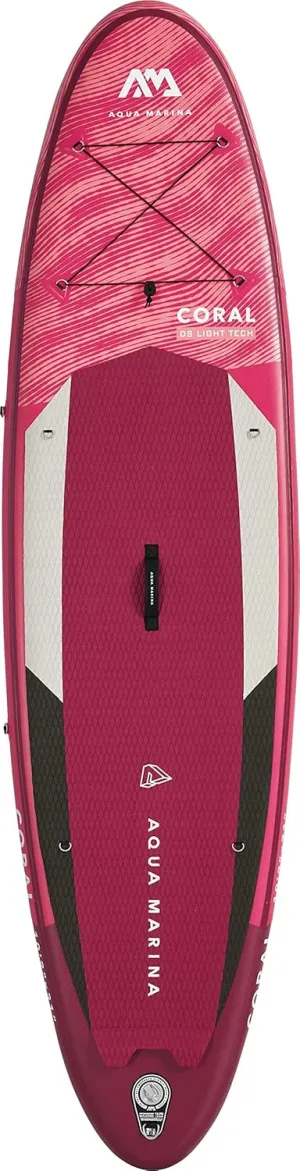 Aqua Marina Coral, Inflatable Stand Up Paddle Board (iSUP) Package, 310 cm Length, Pink