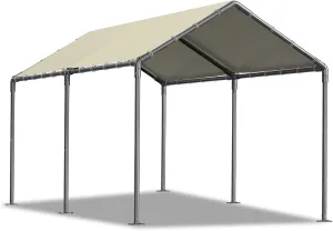 Carport 10x20ft Heavy Duty Car Tent, Portable Garage, Car Shelter, All-Season Tarp Tent for Car, PartyBeige