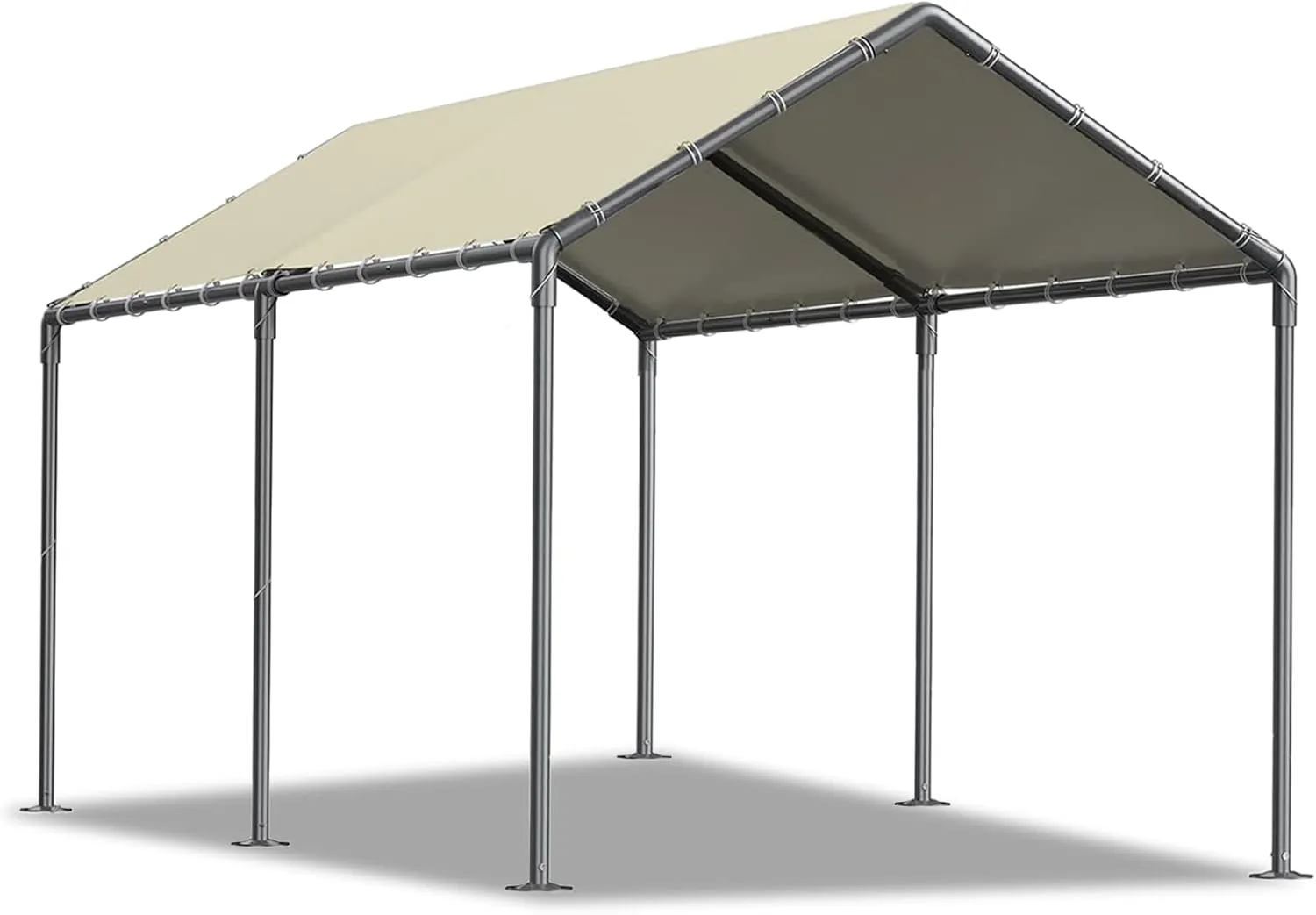 Carport 10x20ft Heavy Duty Car Tent, Portable Garage, Car Shelter, All-Season Tarp Tent for Car, PartyBeige