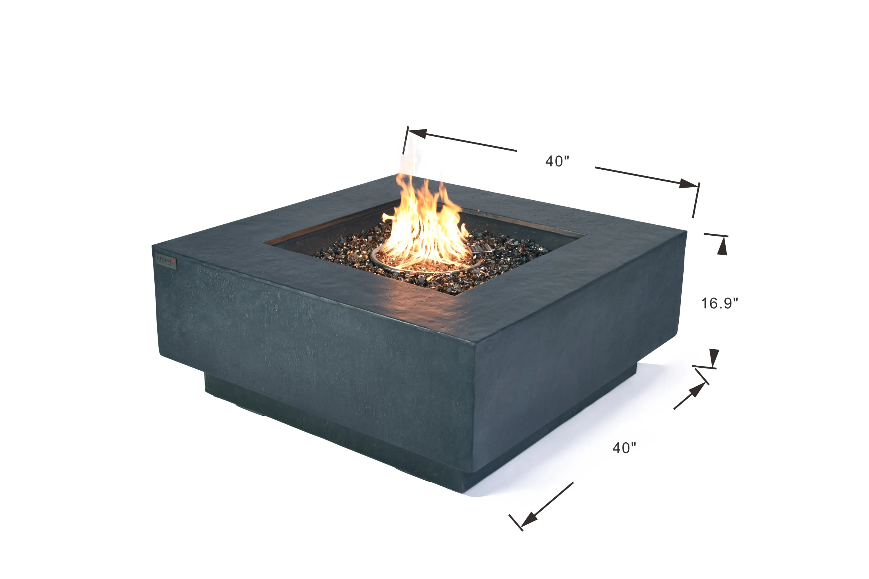 Elementi Plus OFG413DG Bergen Concrete Outdoor Fire Table