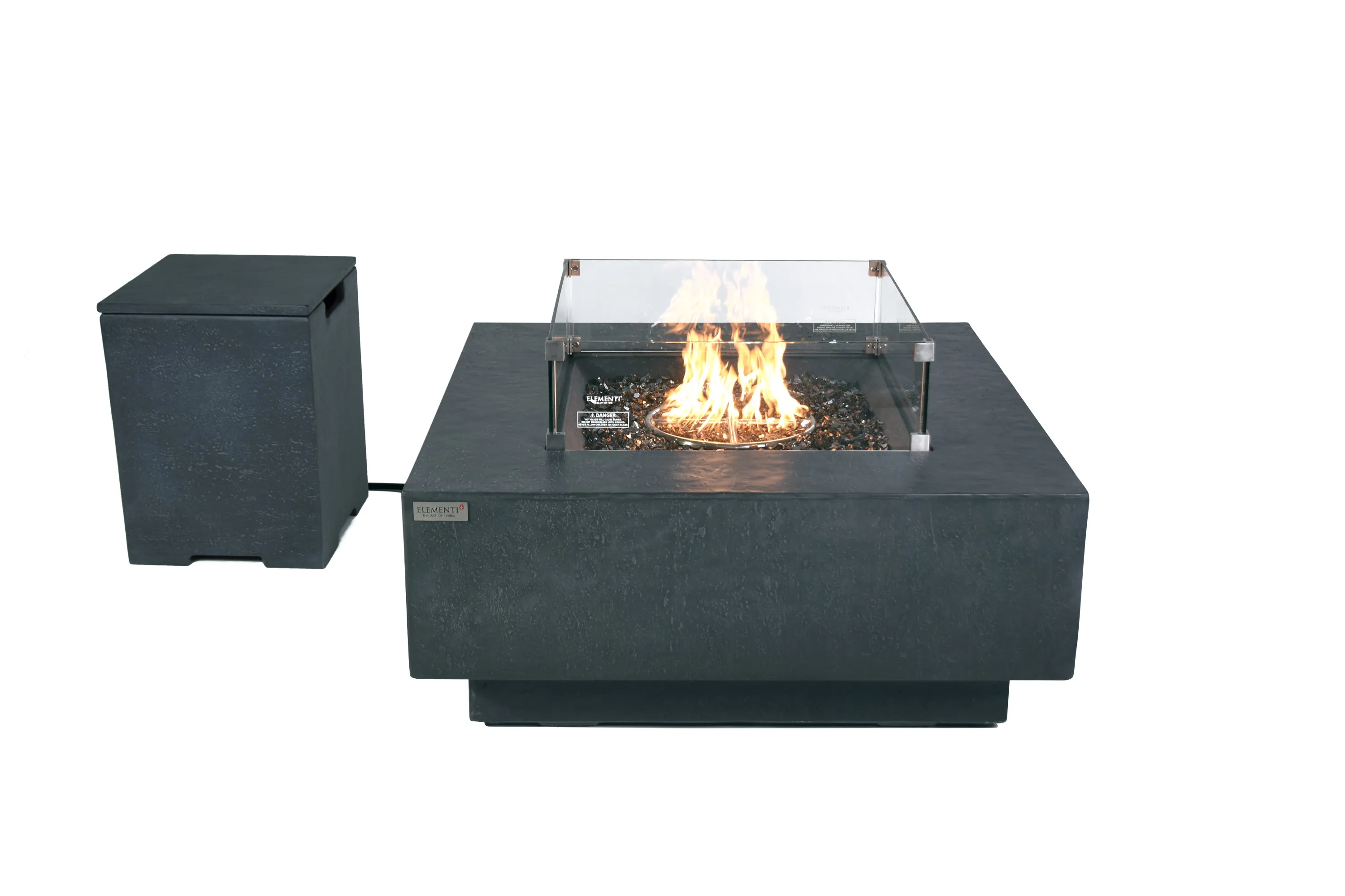 Elementi Plus OFG413DG Bergen Concrete Outdoor Fire Table
