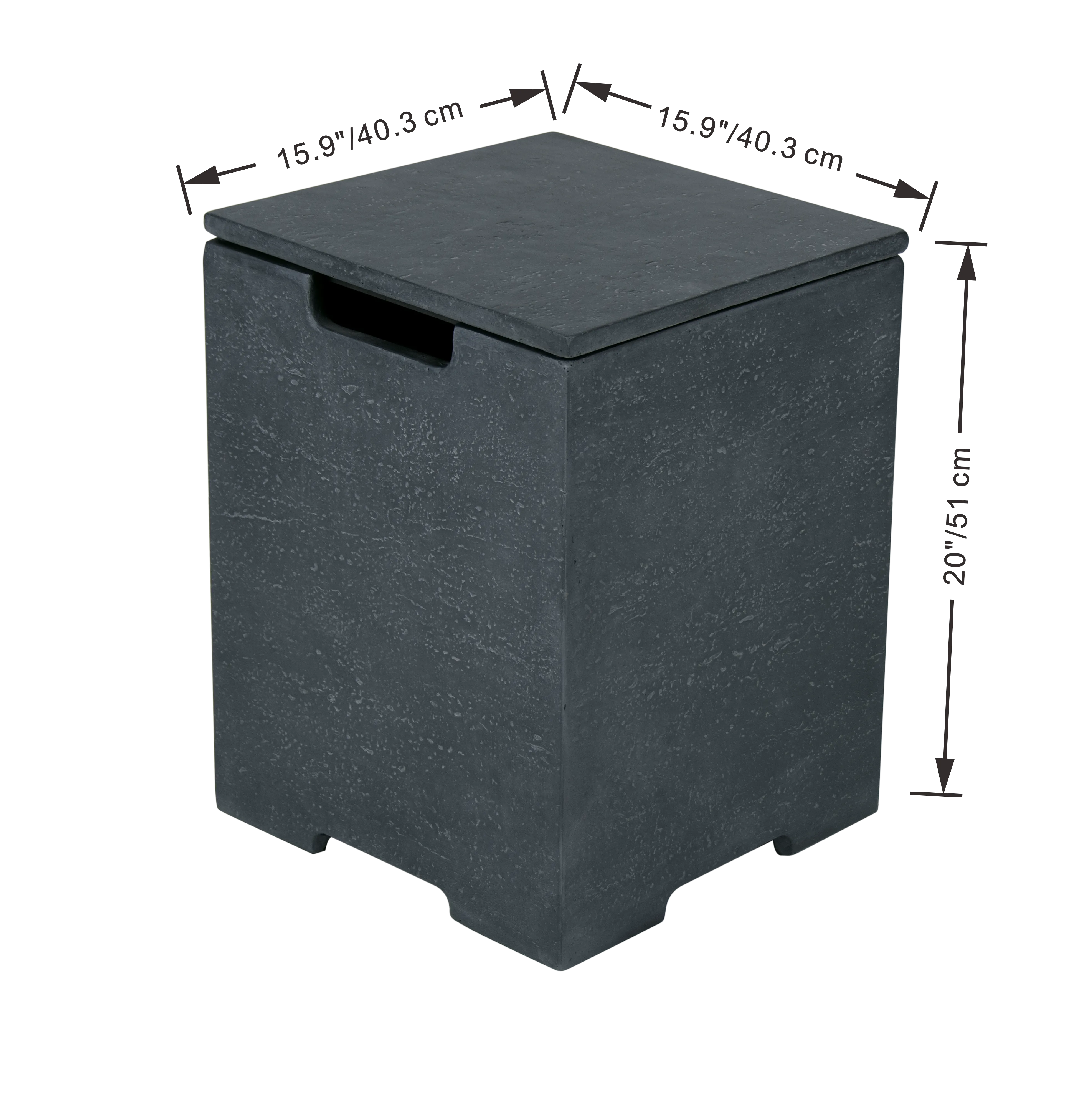 Elementi Plus OFG413DG Bergen Concrete Outdoor Fire Table
