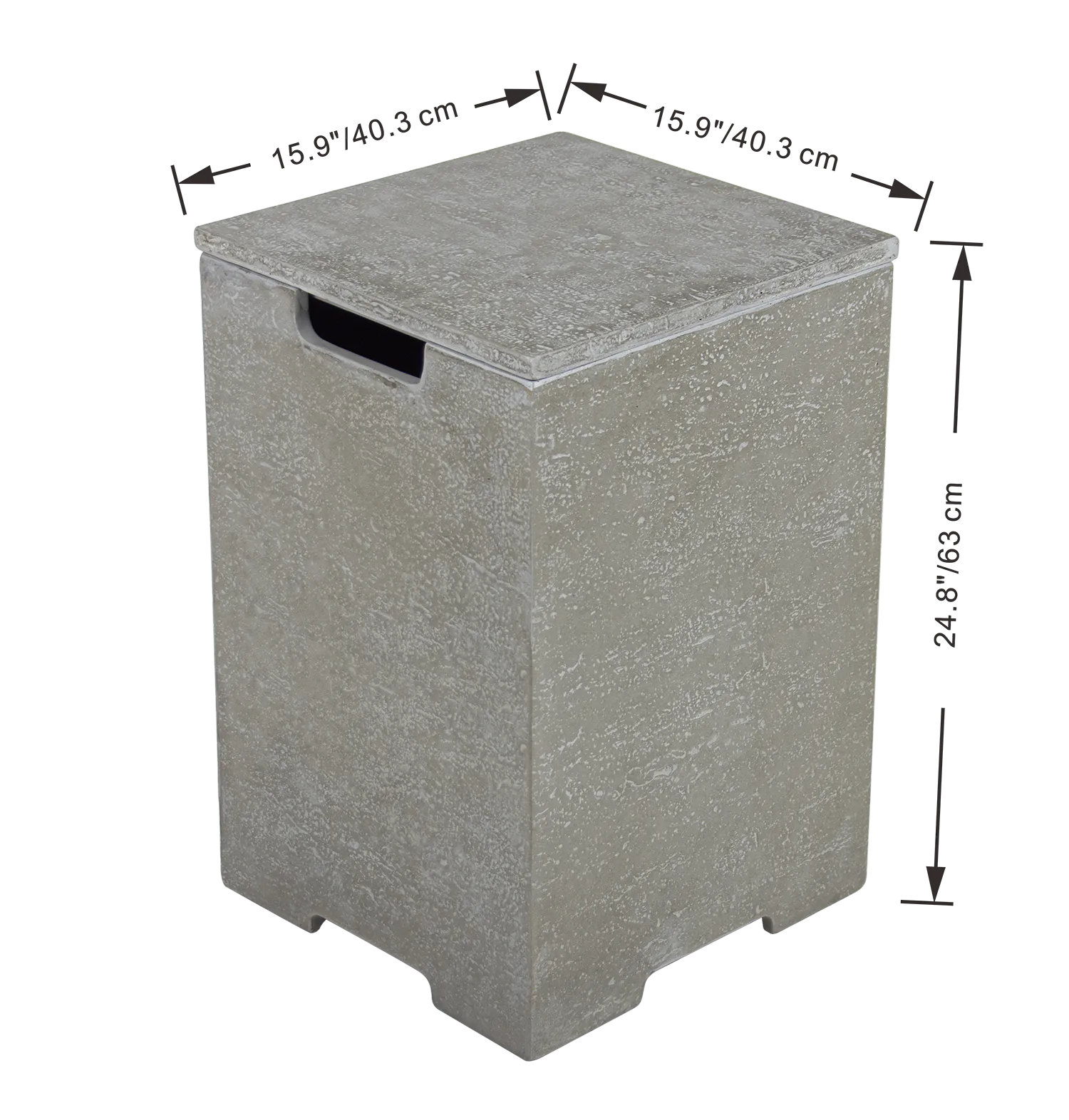 Elementi Plus OFG415LG Riviera Concrete Outdoor Fire Table