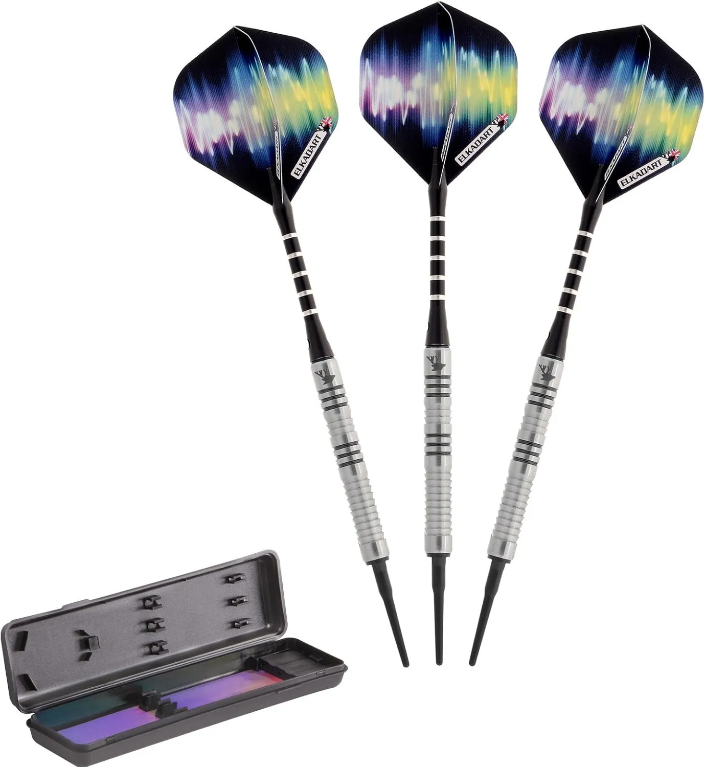 Elkadart Ultra Sonic 80% Tungsten Soft Tip Darts with Storage/Travel Case