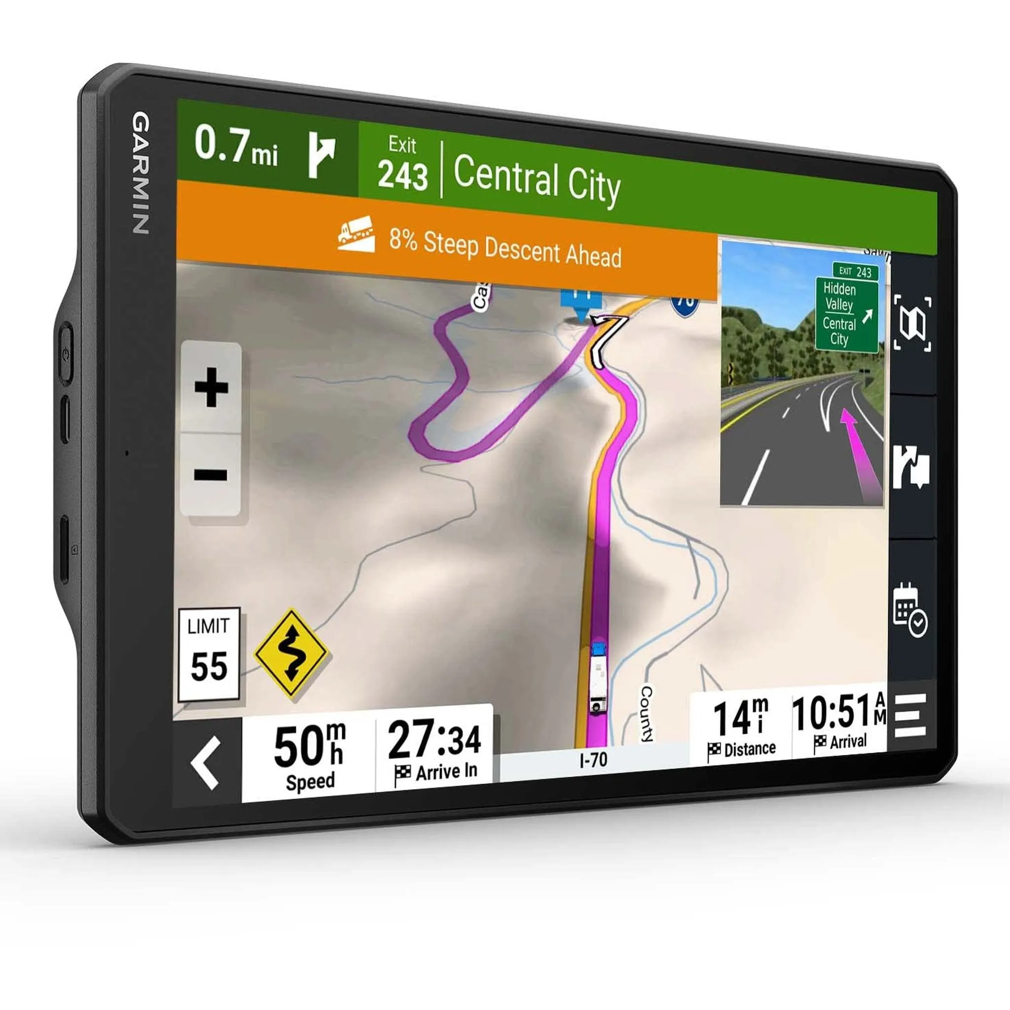 Garmin RV 1095, Extra-Large, Easy-to-Read 10” GPS RV Navigator, Custom RV Routing, High-Resolution Birdseye Satellite Imagery, Directory of RV Parks and Services, Landscape or Portrait View Display
