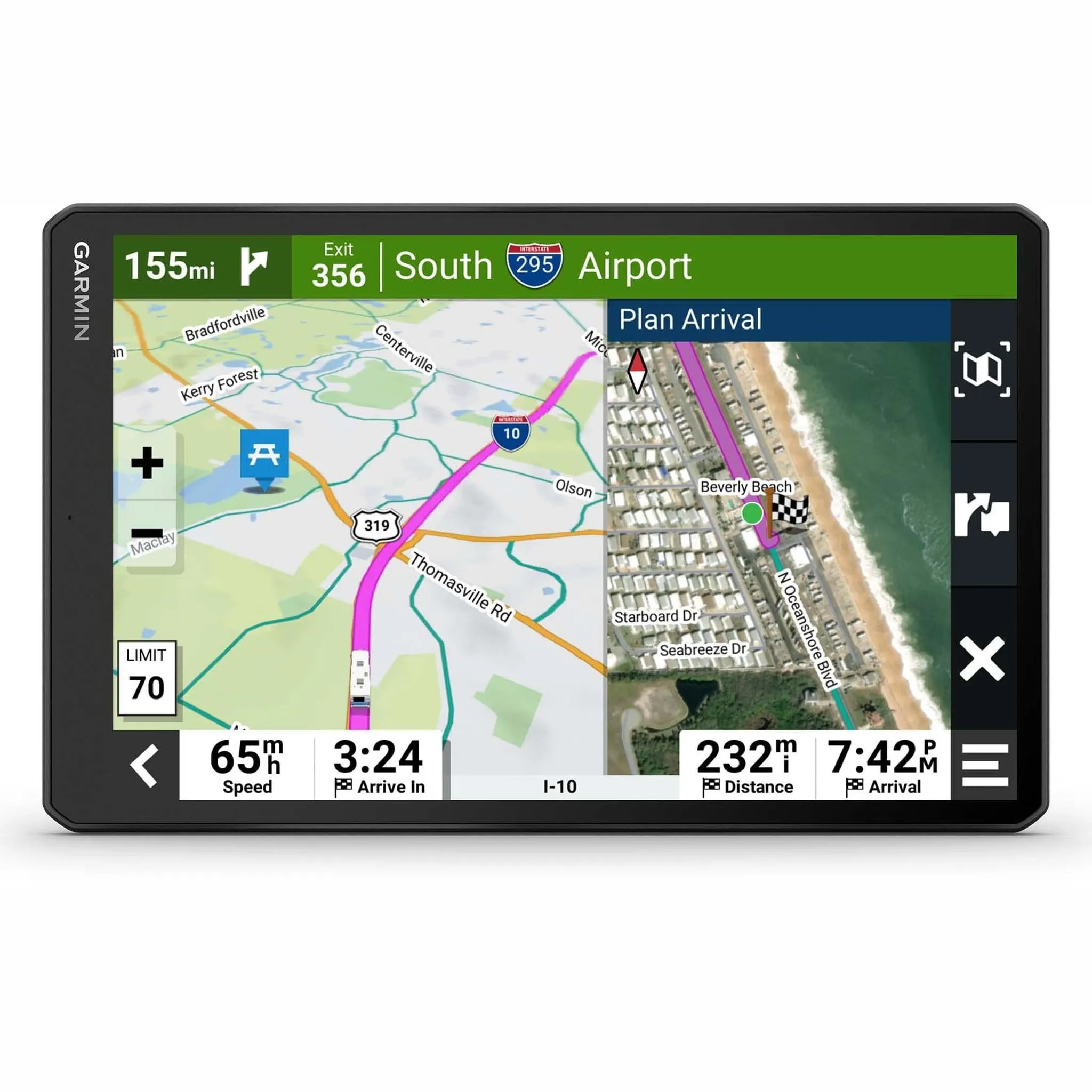 Garmin RV 1095, Extra-Large, Easy-to-Read 10” GPS RV Navigator, Custom RV Routing, High-Resolution Birdseye Satellite Imagery, Directory of RV Parks and Services, Landscape or Portrait View Display