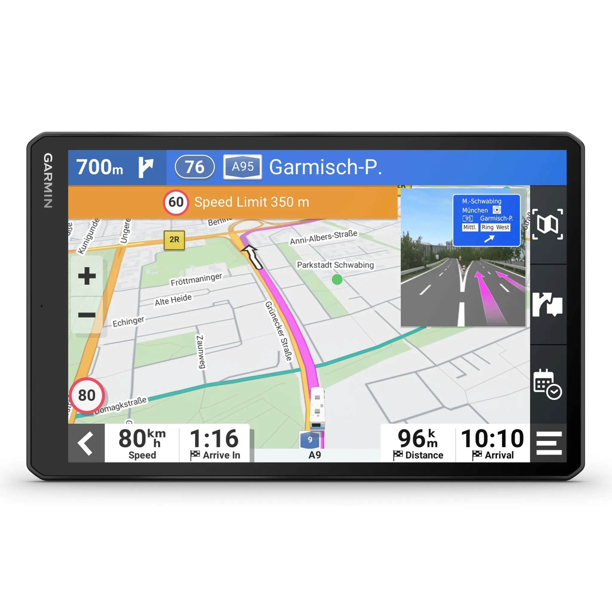 Garmin RV 1095, Extra-Large, Easy-to-Read 10” GPS RV Navigator, Custom RV Routing, High-Resolution Birdseye Satellite Imagery, Directory of RV Parks and Services, Landscape or Portrait View Display