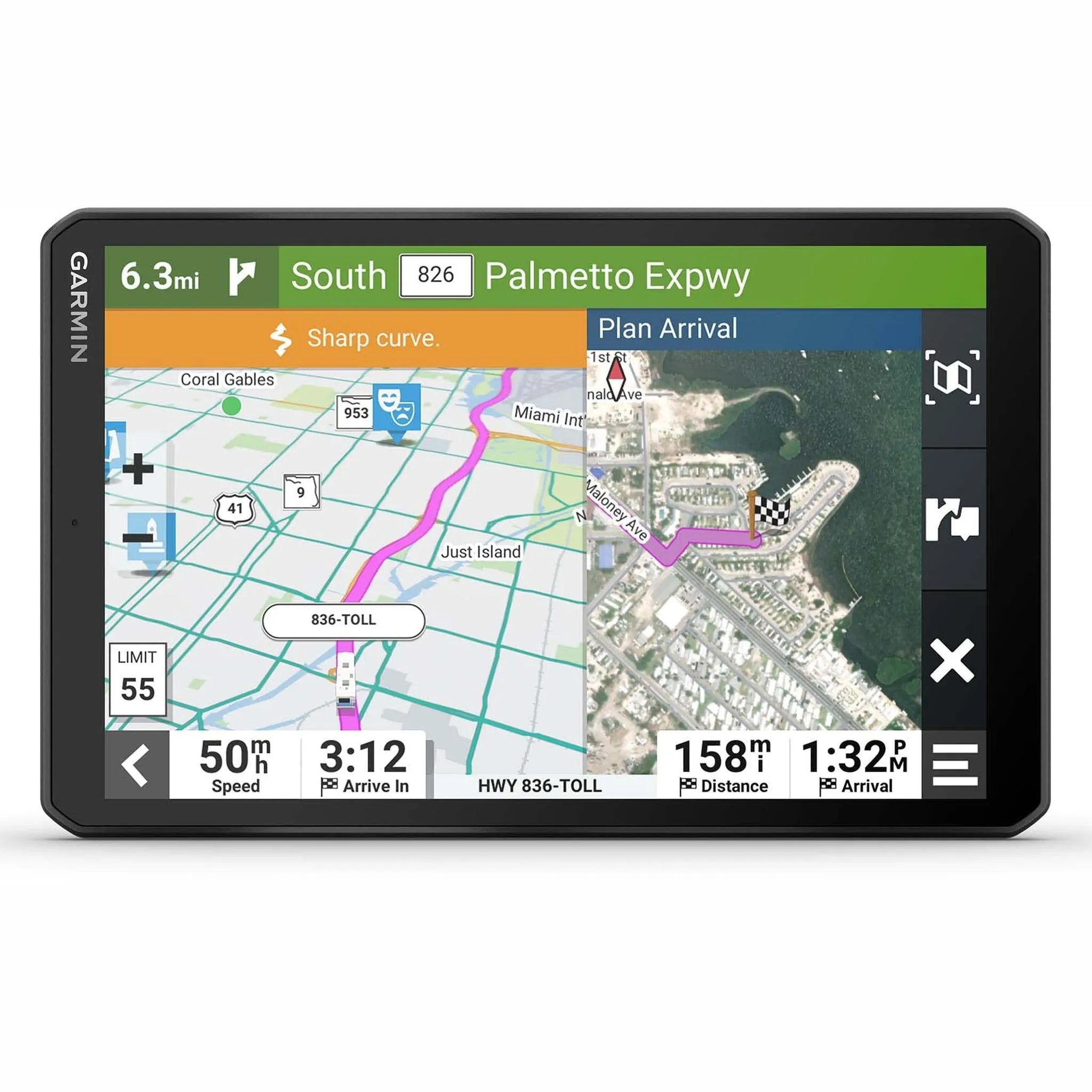 Garmin RV 895, Large, Easy-to-Read 8” GPS RV Navigator, Custom RV Routing, High-Resolution Birdseye Satellite Imagery, Directory of RV Parks and Services, Landscape or Portrait View Display