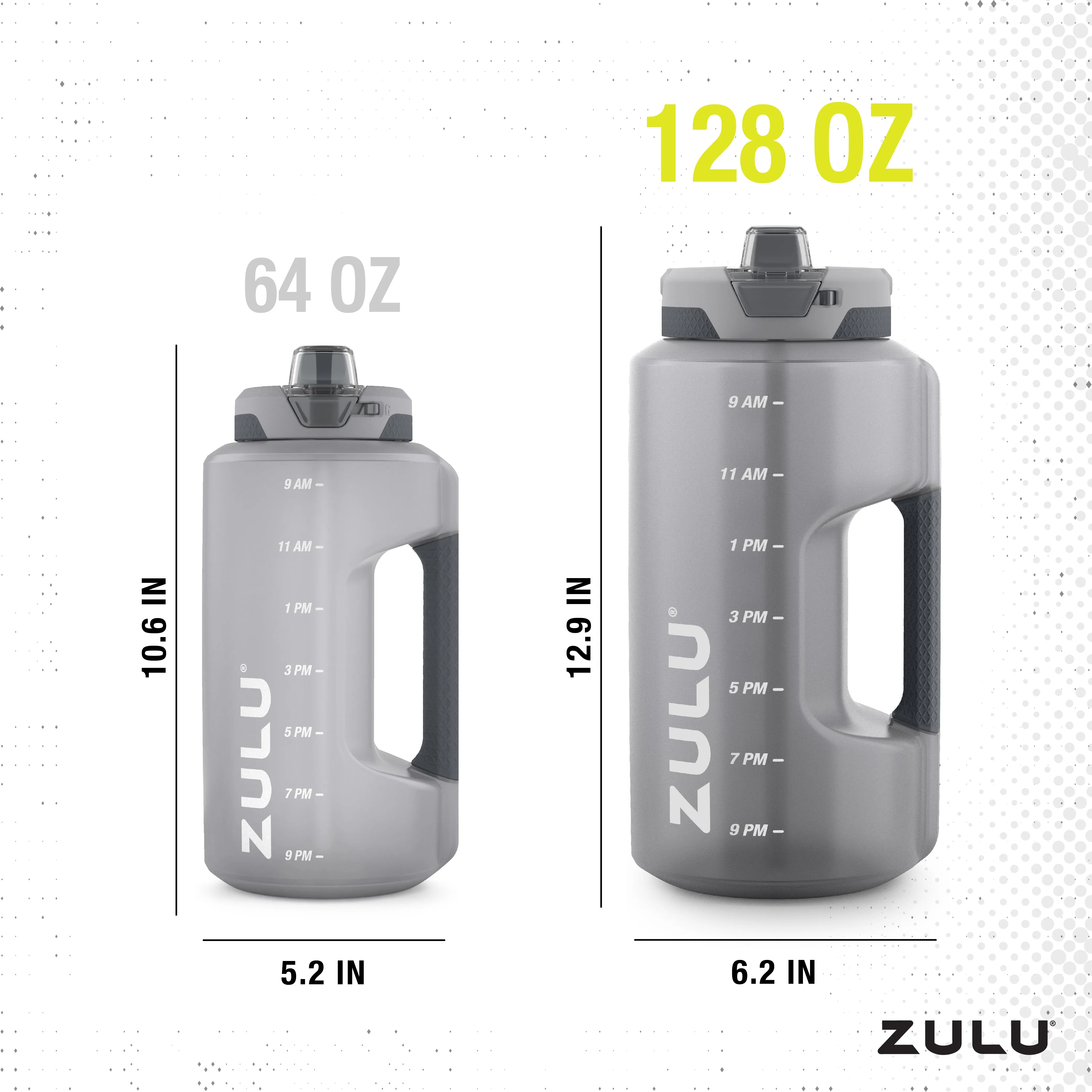 Goals Gallon 128oz Water Bottle With Straw