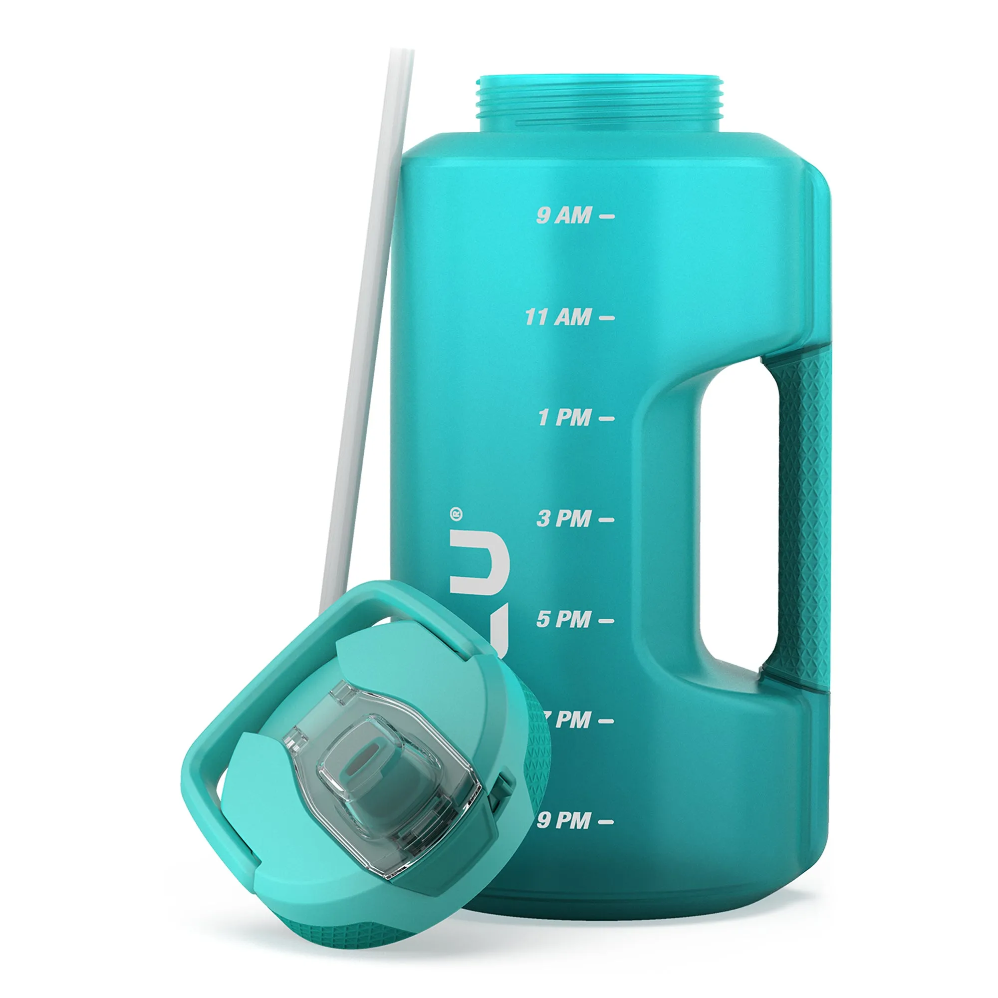 Goals Gallon 128oz Water Bottle With Straw