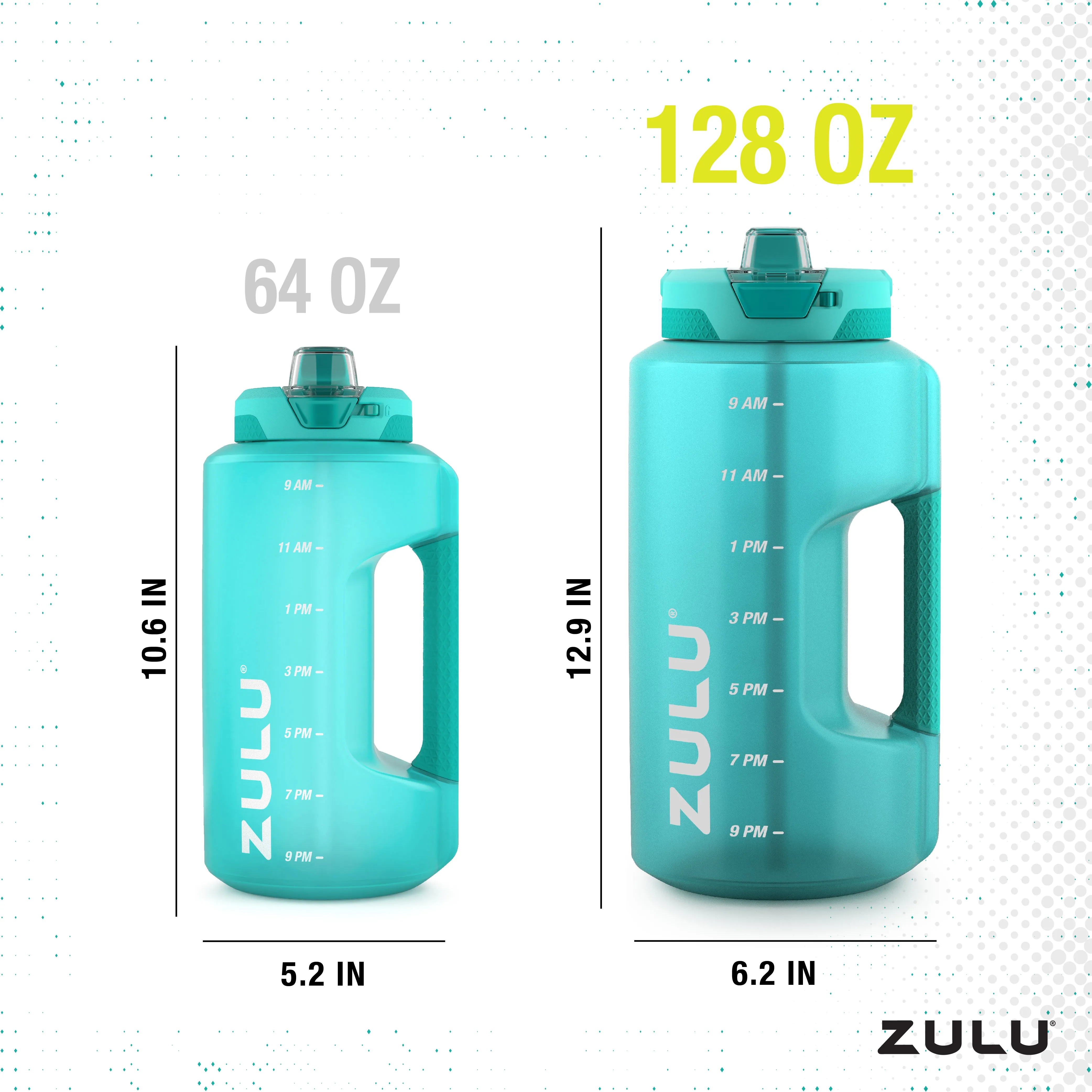 Goals Gallon 128oz Water Bottle With Straw