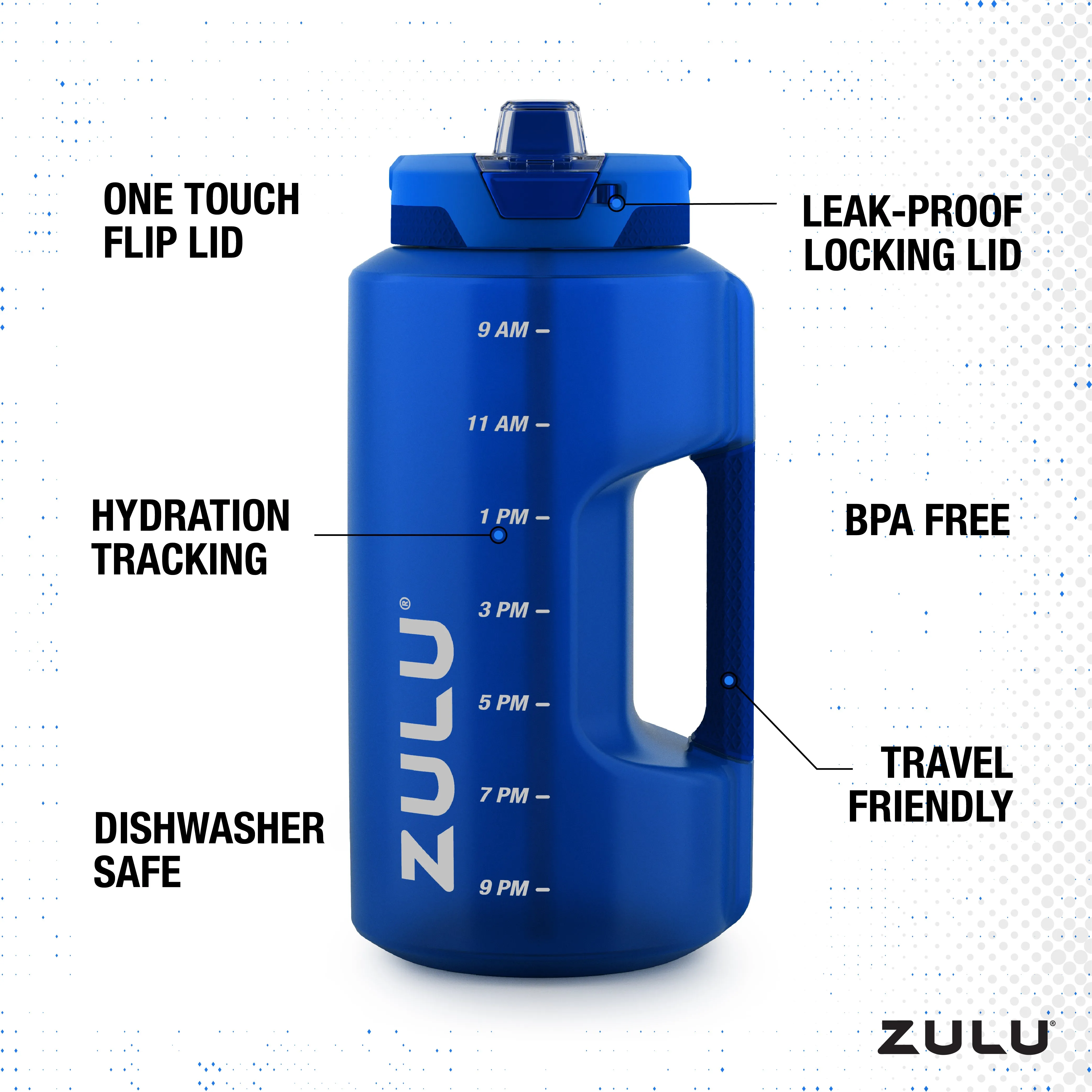 Goals Gallon 128oz Water Bottle With Straw