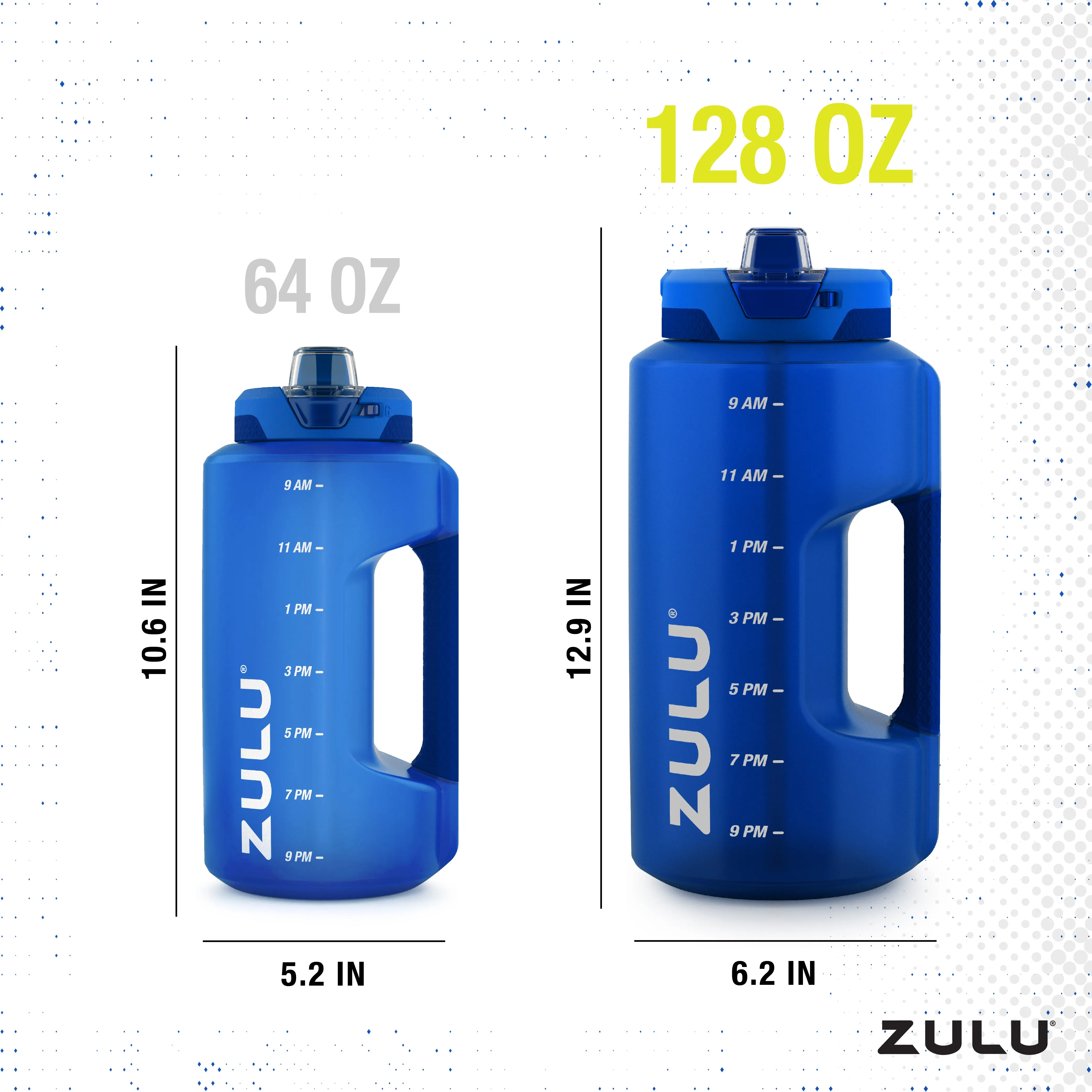 Goals Gallon 128oz Water Bottle With Straw