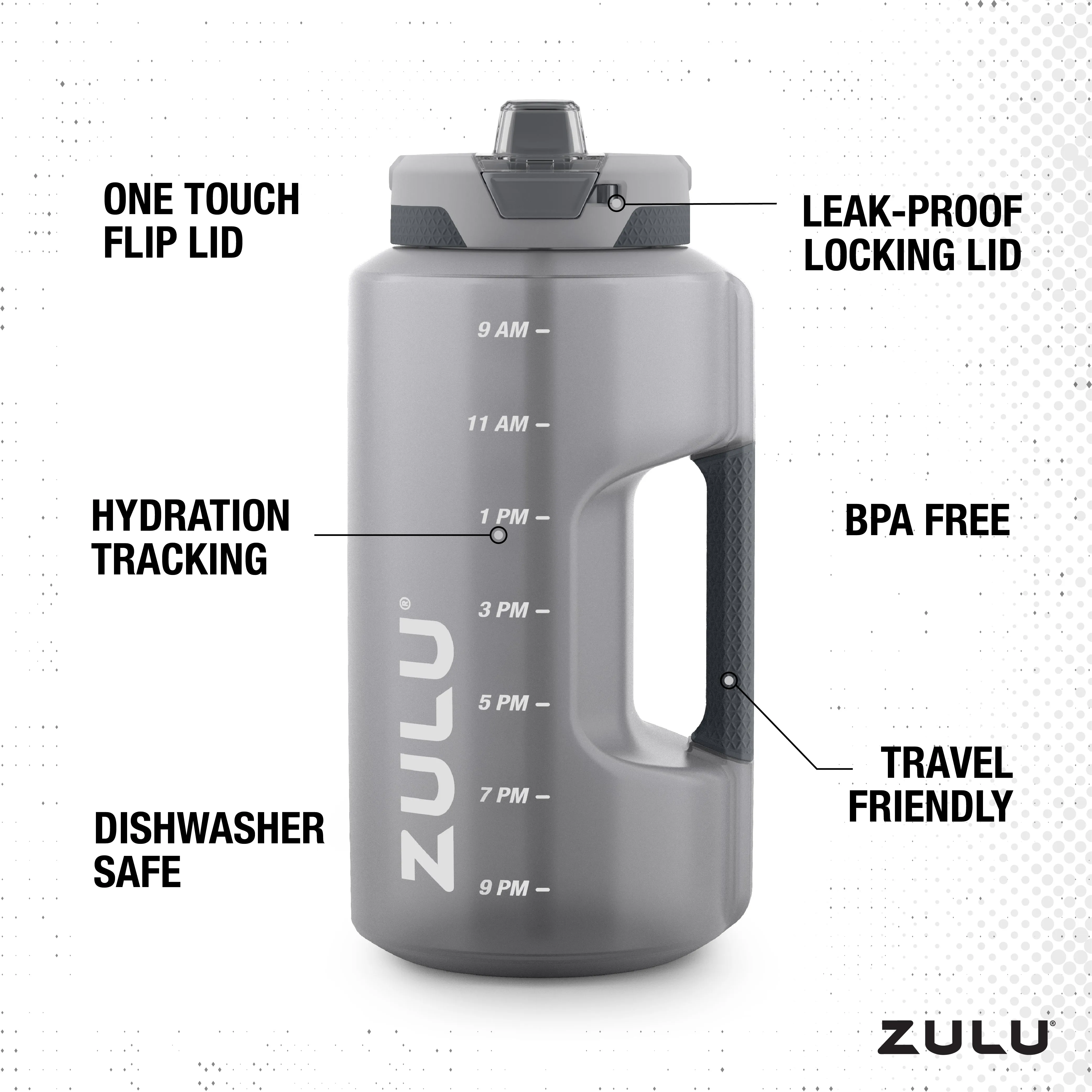 Goals Gallon 128oz Water Bottle With Straw
