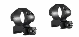 Hawke Precision 1" Weaver Medium Steel Ring Mounts