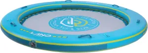 iROCKER iLAND Inflatable Round Floating Raft with Mesh Net  8ft Water Hammock for Beach, Pool, Lake  Holds 600lbs, Fits Adults, Kids, Dogs  Teal/Lime
