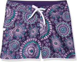 Kanu Surf Girls' Sassy UPF 50  Quick Dry Beach Coverup Boardshort