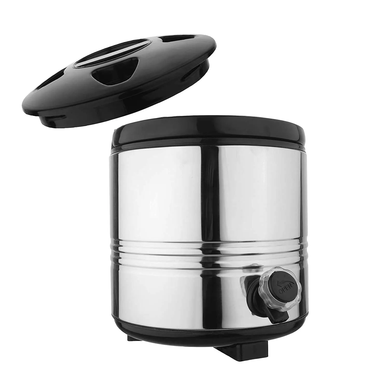 KITCHEN CLUE® Stainless Steel Hot and Cold Water Jug - 5000 ML, Silver Color - Double Wall PU Insulated I Easy to Carry Anywhere and for Travel, Office, Work Place, Kitchen I Leak-Proof