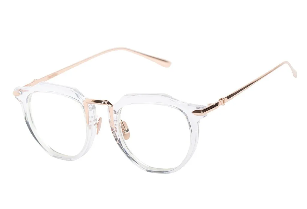 Le Chateau | Optics - Crystal w. Rose Gold Titanium Trim / Clear Lens