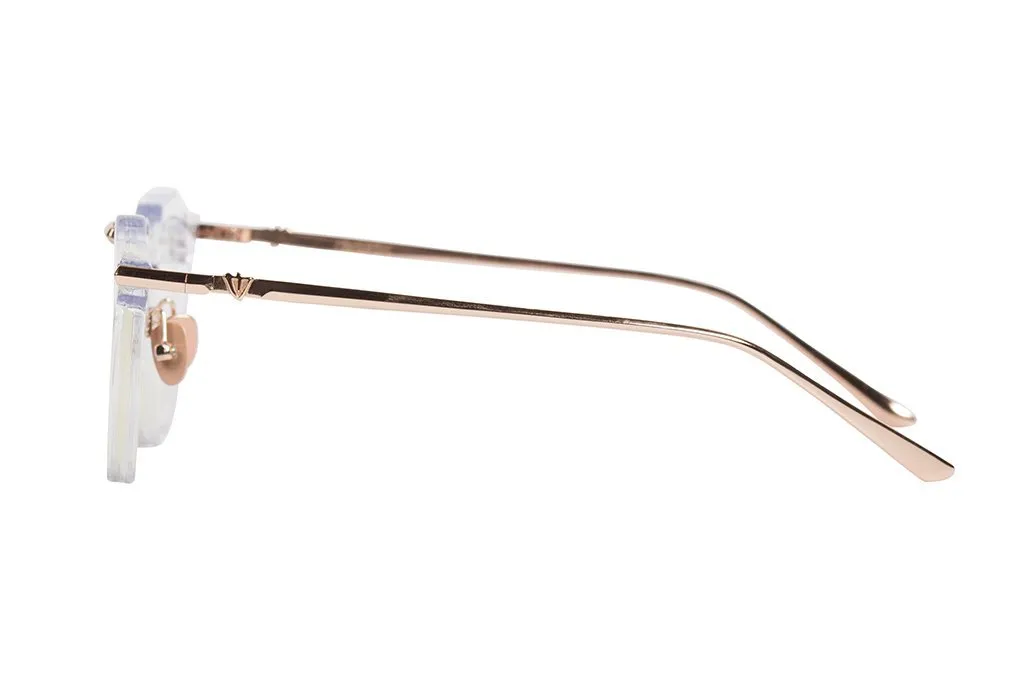 Le Chateau | Optics - Crystal w. Rose Gold Titanium Trim / Clear Lens