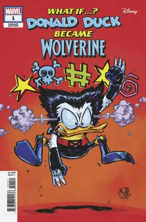 Marvel & Disney: What If...? Donald Duck Became Wolverine #1 Skottie Young Variant