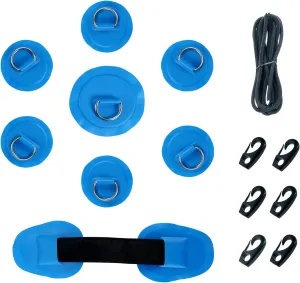 Mgoodoo 8 Pcs D-Ring PVC Patch, 20FT Elastic Bungee Shock Cord and 6 Hooks
