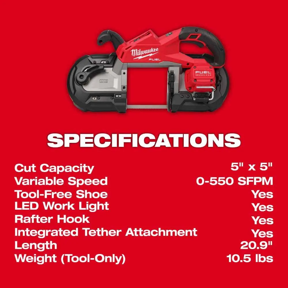 Milwaukee 2929-20 M18 FUEL Deep Cut Band Saw