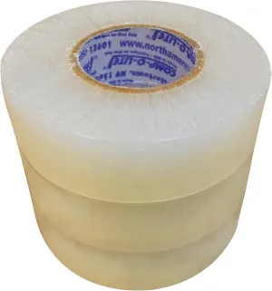 North American Tapes, Comp-O-Lite, Hockey Tape, 3 Rolls Per Pack, Clear Poly Shin Pad, 24MM X 25M Per Roll, Made in USA, Easy Rip & Stretch