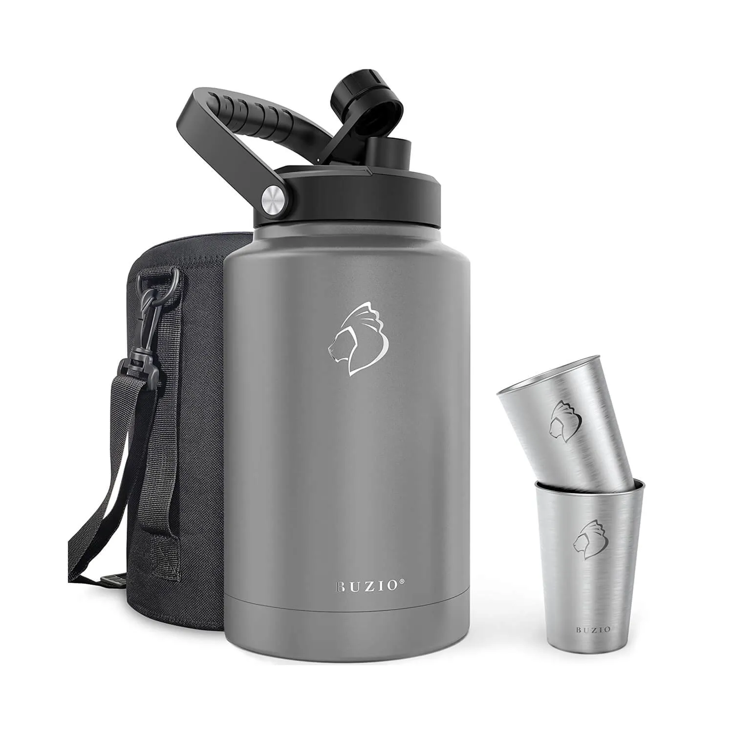 One Gallon Insulated Jug with Spout Lid | Graphite | 128oz
