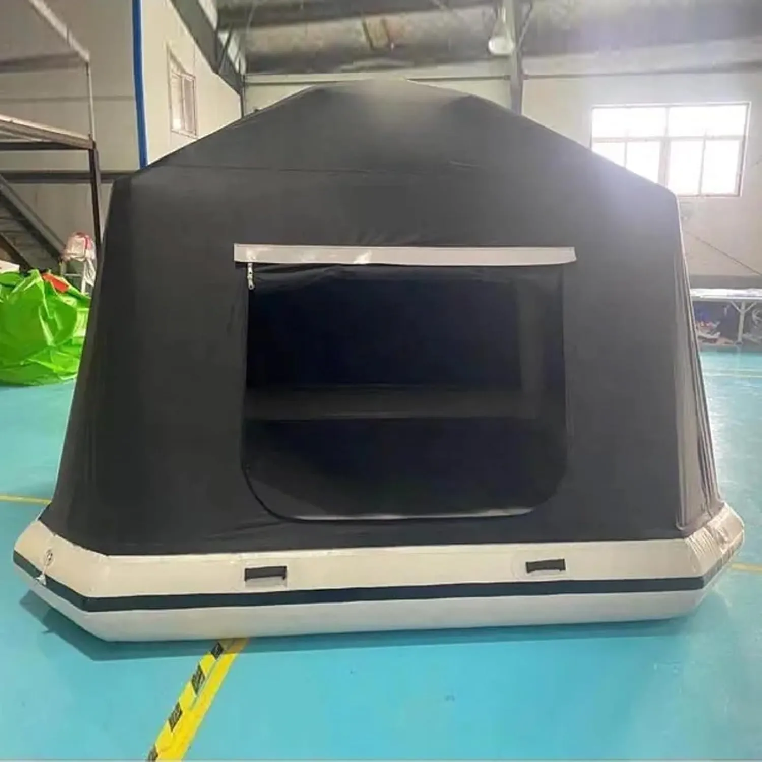 Outdoor Camping Water Floating Raft Tent Inflatable Amphibious Tents Black Inflatable Fishing Boat