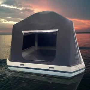 Outdoor Camping Water Floating Raft Tent Inflatable Amphibious Tents Black Inflatable Fishing Boat