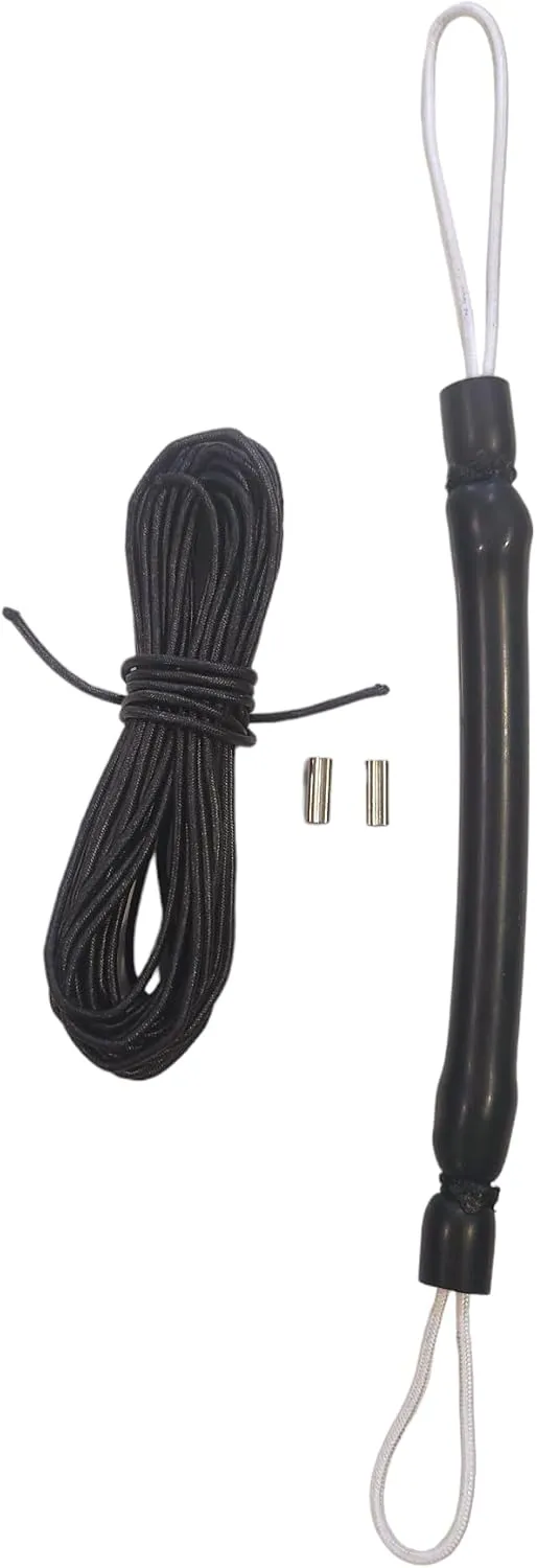 Premium Spearfishing Line Rig Kit - 1.7mm - 550lb Dyneema - 25ft Speargun Shooting Line with Bungee & 3 Crimps - Abrasion Resistant Protective Jacket - Max Strength & Stretch