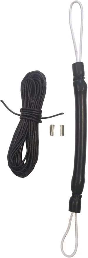 Premium Spearfishing Line Rig Kit - 1.7mm - 550lb Dyneema - 25ft Speargun Shooting Line with Bungee & 3 Crimps - Abrasion Resistant Protective Jacket - Max Strength & Stretch