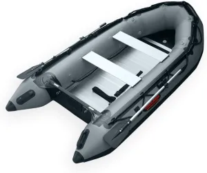 Seamax New Heavy Duty Ocean320 10.5ft Inflatable Boat with Aluminum Floor, V Bottom (Dark Grey)