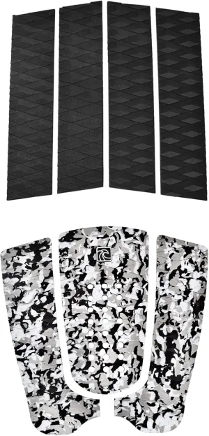 Shaka Pro EVA Surfboard Traction Pads (Front and Back) - 7 Adjustable Pieces with 3M Adhesive - Max Diamond Grip with Kicker and Arch Bar - Fits All Board Sizes