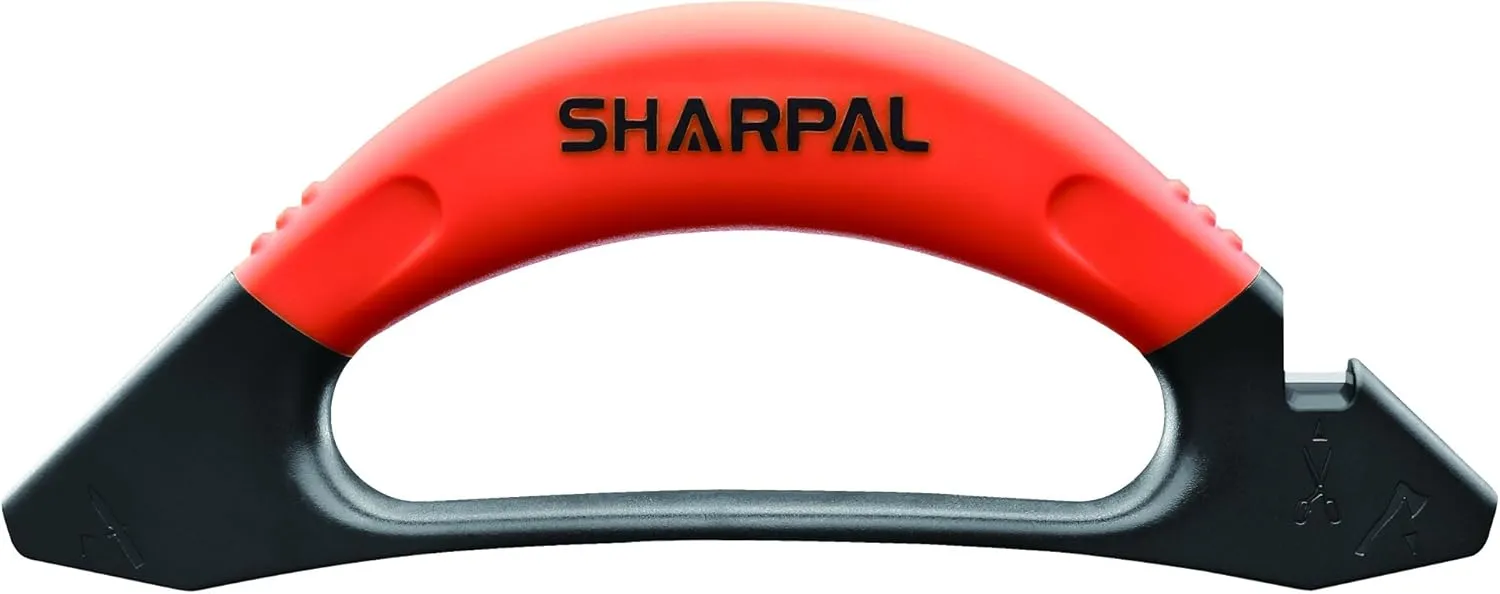 SHARPAL 112N 3-in-1 Knife & Garden Tool Sharpener for Axe, Hatchet, Machete & Scissors, Blade Repair & Restoration Tool