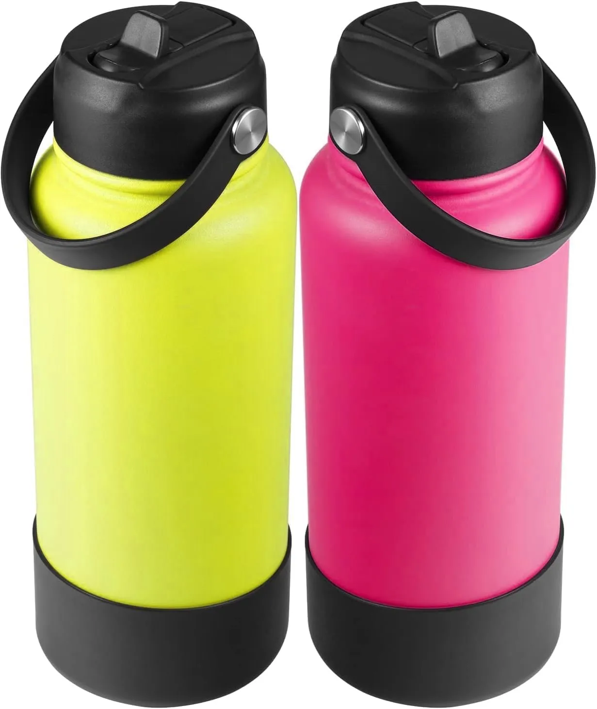 Straw Lid for Hydro Flask Wide Mouth 32 40 oz, Straw Lids with Flexible Handle and Straws Compatible with HydroFlask, Replacement Sports Flex Cap Wide Mouth Top 32 40 oz