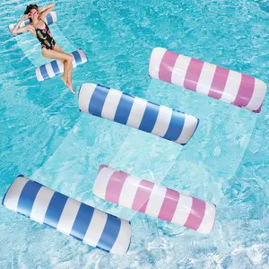 Upgraded Pool Floats Adult - 2 Pack, Inflatable Mesh Floating Rafts, 4-in-1 Multi-Purpose Pool Float, Water Hammock Lounges Floaties for Parties