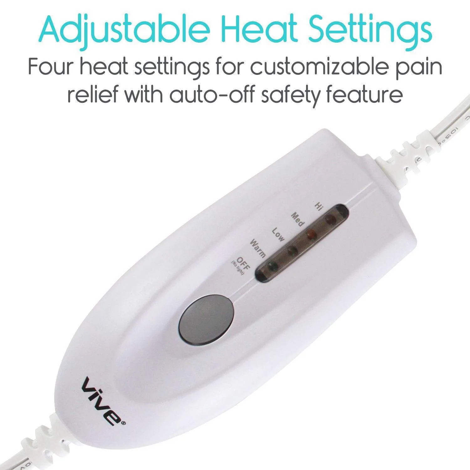 Vive Large Heating Pad w/Soft Micro-plush Cover