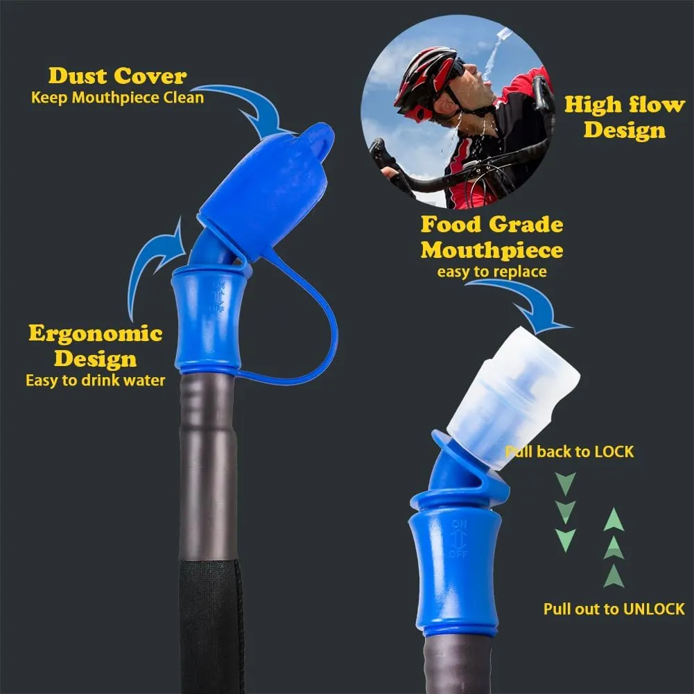 WACOOL 2L 2.5L 3L BPA Free PEVA Hydration Pack Bladder Leak-Proof Water Reservoir