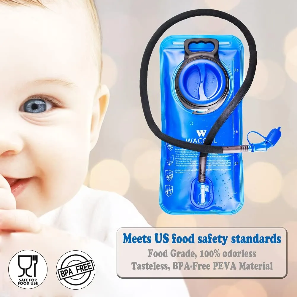 WACOOL 2L 2.5L 3L BPA Free PEVA Hydration Pack Bladder Leak-Proof Water Reservoir